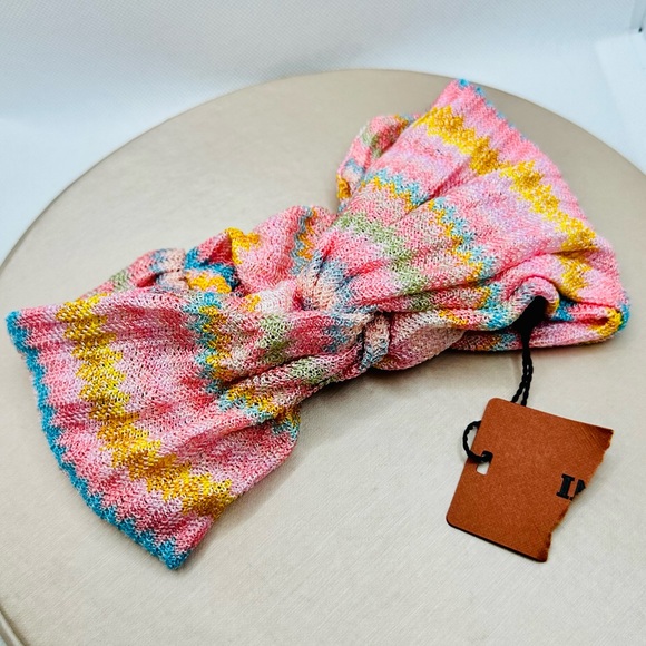 NEW! Missoni Multicolor Chevron Slip-on Knotted Headband - Picture 4 of 10